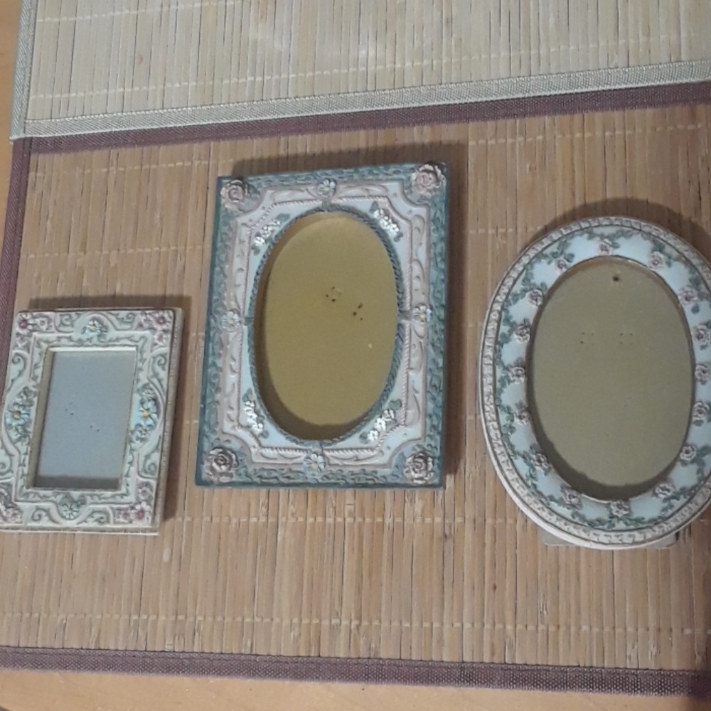 3 Small Hand Painted Picture Frames